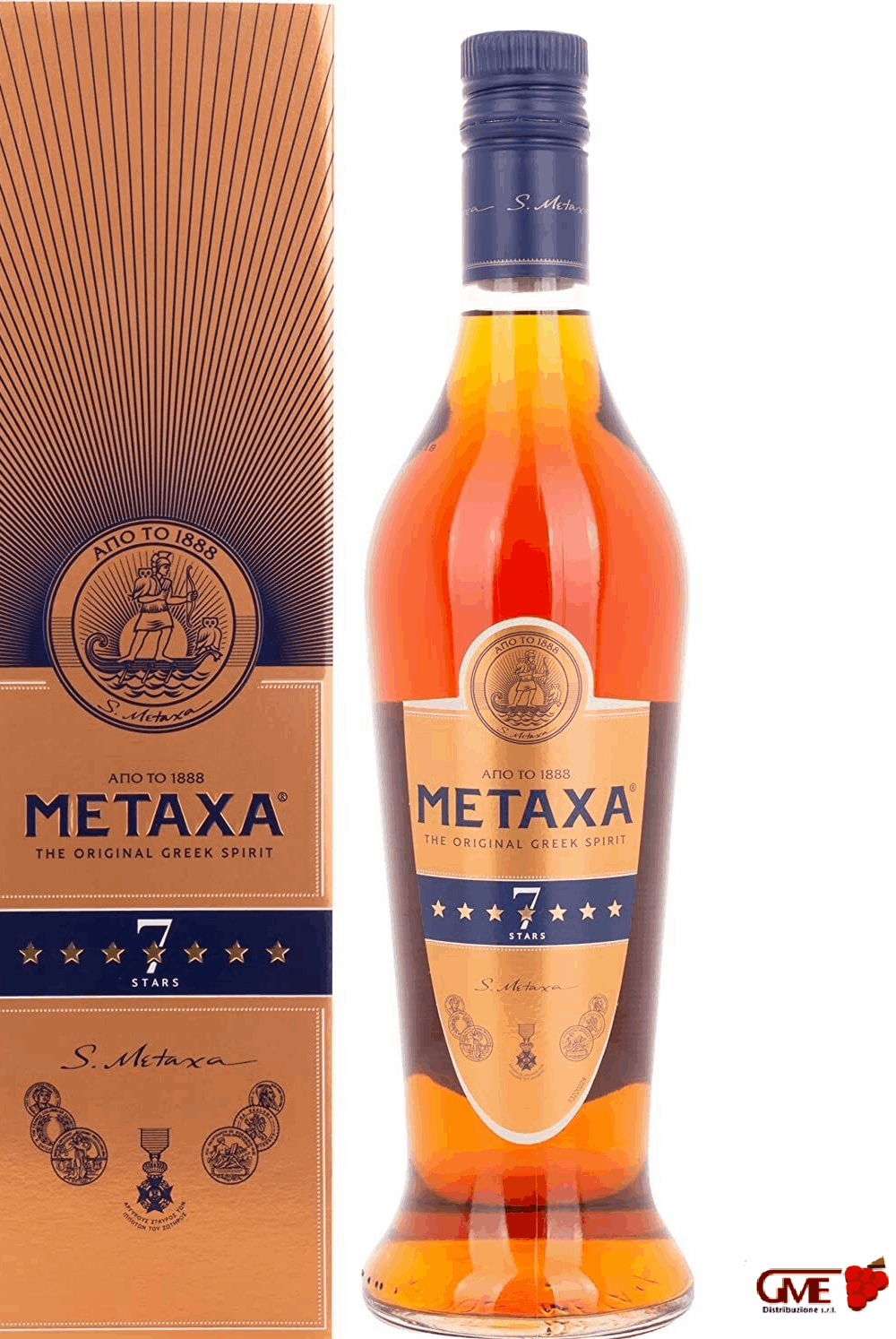 ​Metaxa 7 Stelle Litro 40% Vol  Astucciato