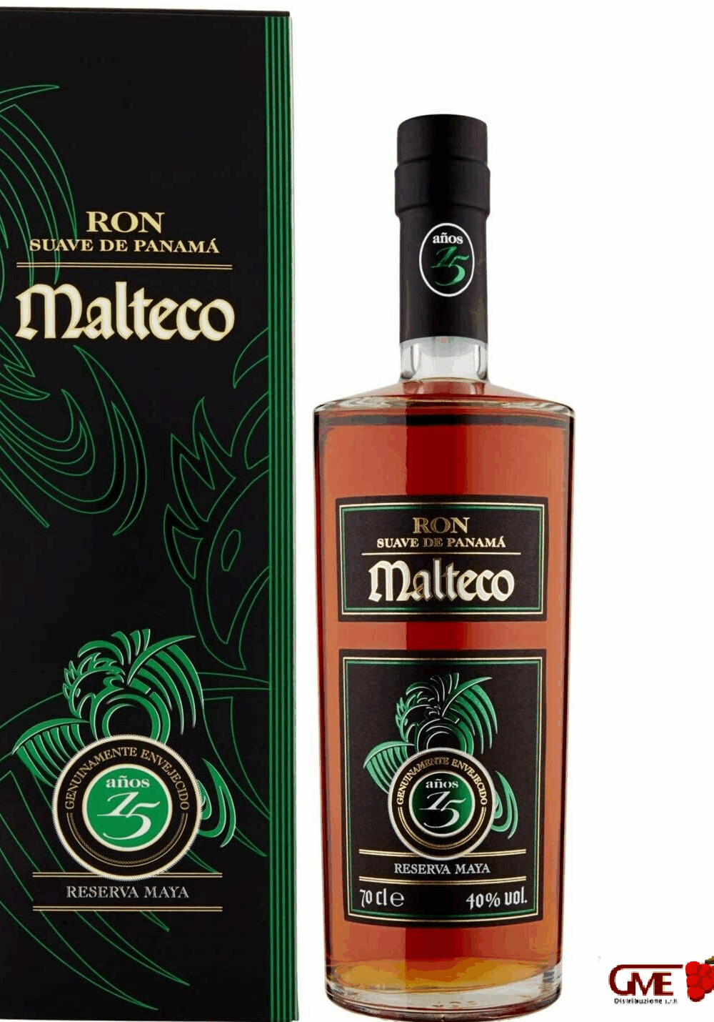 Ron Suave De Panama Malteco 15 Y Reserva Maya Astucciato Cl.70 40% Vol.