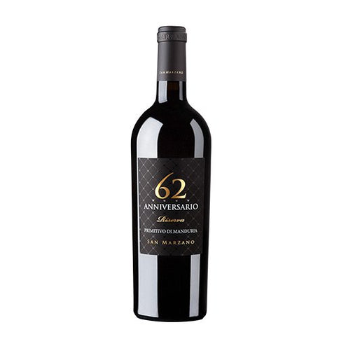 Primitivo Di Manduria 62 Anniversario Riserva San Marzano Dop 2019 Cl.75 14,5% Vol.