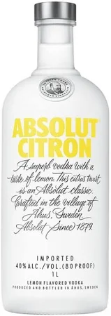 Vodka Absolut Citron 1 Litro 40% Vol.