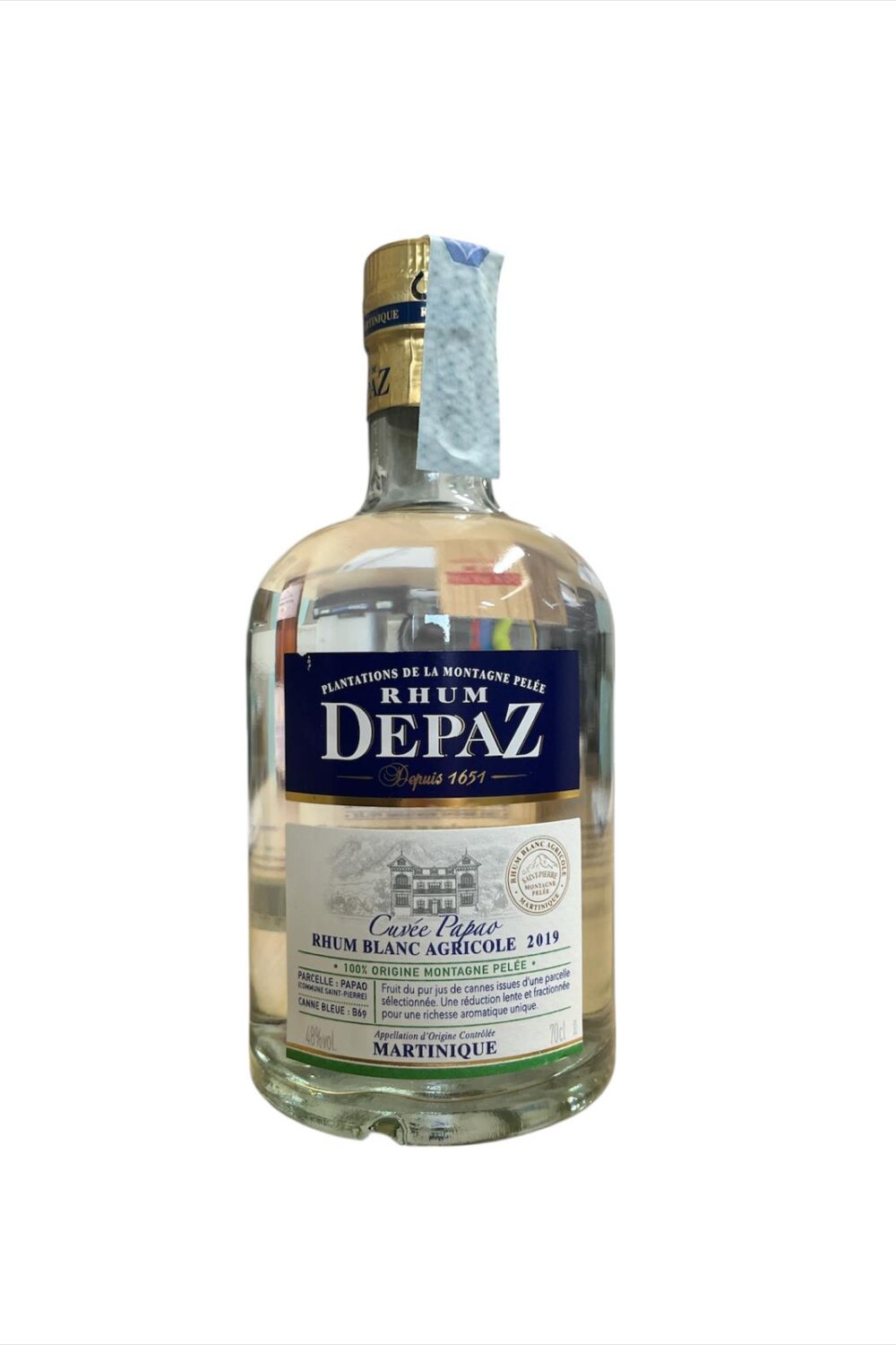 Rhum Blanc Agricole DePaz Cuvèe Papao 2019 Cl.70 48% Vol.